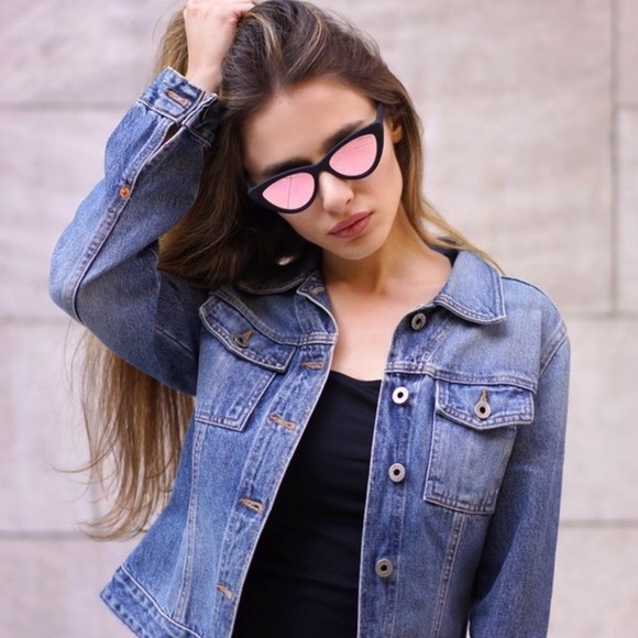 SALE Rose Gold Polarized Cat Eye Sunglasses - Picture 2 of 6